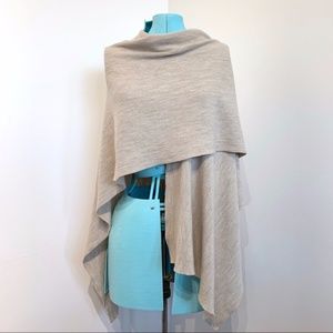 The Fisher Project oatmeal one size wrap cardigan